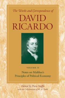 Image for Works & Correspondence of David Ricardo, Volume 02 : Notes on Malthus's Principle of Political Economy