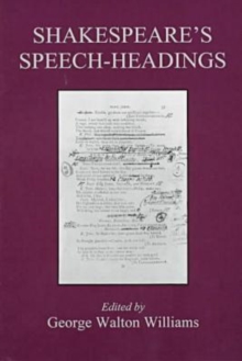 Image for Shakespeare's Speech Headings
