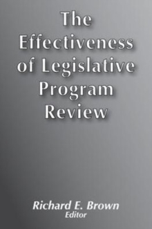 Image for Effectiveness of Legislative Program Review