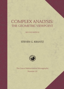 Image for Complex analysis  : the geometric viewpoint