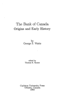 Bank of Canada/La Banque du Canada