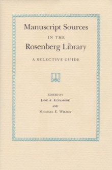 Manuscript Source Rosenberg Lib