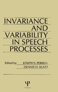 Image for invariance and Variability in Speech Processes