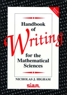 Image for Handbook of writing for the mathematical sciences