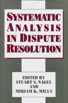 Image for Systematic Analysis in Dispute Resolution