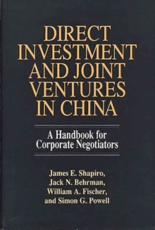 Image for Direct Investment and Joint Ventures in China : A Handbook for Corporate Negotiators