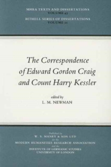 Image for The Correspondence of Edward Gordon Craig and Count Harry Kessler