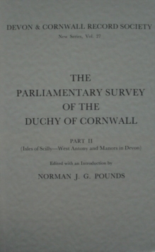 Image for The Parliamentary Survey of the Duchy of Cornwall, Part II