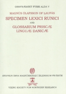 Image for Specimen lexici runici and glossarium priscµ linguµ danicµ