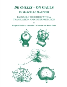 Image for De Gallis - On Galls, by Marcello Malpighi : Facsimile together with a translation and interpretation