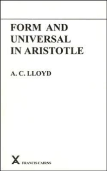 Form and Universal in Aristotle