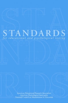 Image for Standards for Educational and Psychological Testing