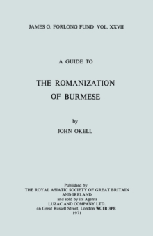Guide to the Romanization of Burmese