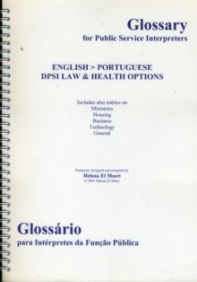 Image for Glossary for Public Service Interpreters : DPSI Law and Health Options