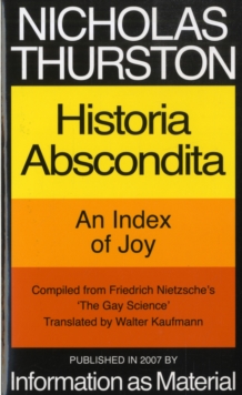 Image for Historia abscondita  : (an index of joy)