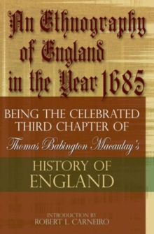 Image for An Ethnography of England in the Year 1685
