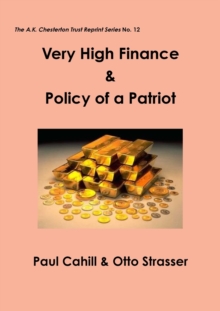 Image for Very High Finance & Policy of a Patriot