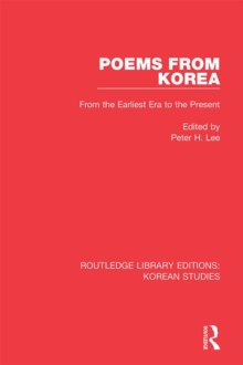 Image for Poems from Korea: from the earliest era to the present