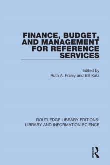 Image for Finance, budget, and management for reference services