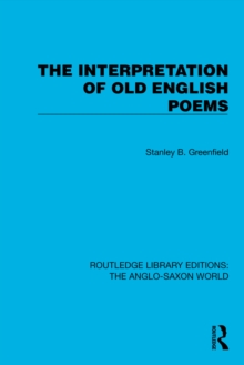 Image for The Interpretation of Old English Poems