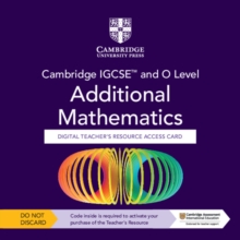 Image for Cambridge IGCSE (TM) and O Level Additional Mathematics Digital Teacher's Resource - Individual User Licence Access Card (5 Years' Access)