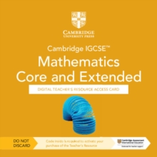 Image for Cambridge IGCSE™ Mathematics Core and Extended Digital Teacher's Resource - Individual User Licence Access Card (5 Years' Access)
