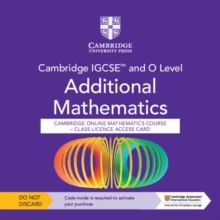 Image for Cambridge IGCSE™ and O Level Additional Mathematics Cambridge Online Mathematics Course - Class Licence Access Card (1 Year Access)
