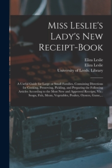 Image for Miss Leslie's Lady's New Receipt-book