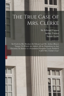 Image for The True Case of Mrs. Clerke