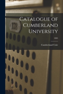 Image for Catalogue of Cumberland University; 1885