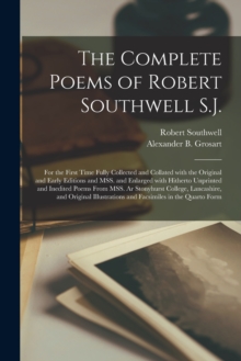 Image for The Complete Poems of Robert Southwell S.J.