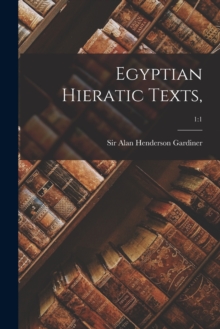 Image for Egyptian Hieratic Texts; 1