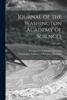 Image for Journal of the Washington Academy of Sciences; v.93 (2007)