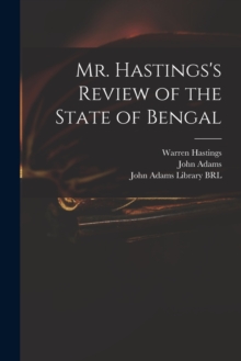 Image for Mr. Hastings's Review of the State of Bengal