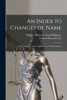Image for An Index to Changes of Name