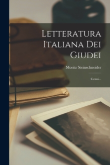 Image for Letteratura Italiana Dei Giudei