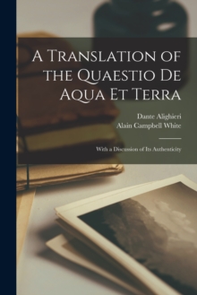 Image for A Translation of the Quaestio De Aqua Et Terra