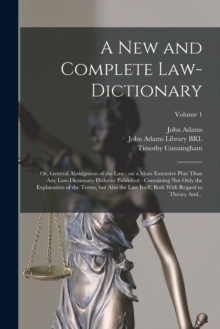 Image for A New and Complete Law-dictionary