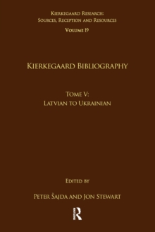 Image for Volume 19, Tome V: Kierkegaard Bibliography