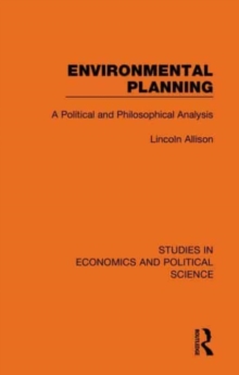 Image for Environmental planning  : a political and philosophical analysis