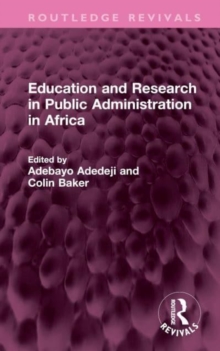 Image for Education and Research in Public Administration in Africa