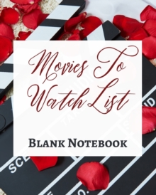 Image for Movies To Watch List - Blank Notebook - Write It Down - Pastel Rose Red Black - Abstract Modern Contemporary Unique Art