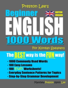 Image for Preston Lee's Beginner English 1000 Words For Korean Speakers (British Version)