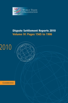 Image for Dispute Settlement Reports 2010: Volume 4, Pages 1565–1906