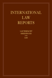 Image for International law reportsVolume 161