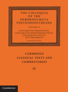 Image for The colloquia of the hermeneumata pseudodositheana
