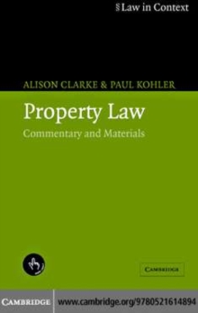 Image for Property law: commentary and materials