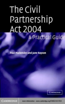Image for The Civil Partnership Act 2004: a practical guide