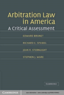 Image for Arbitration law in America: a critical assessment
