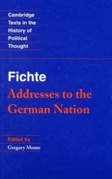 Image for Fichte: addresses to the German nation